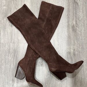 Veronica Beard Rich Brown Over-the-Knee Boots